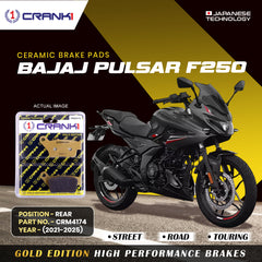 Ceramic Brake Pads For Bajaj Pulsar F250 (2021-2025) - Rear - CRM4174 - 1 Set