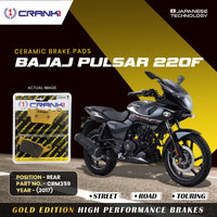Ceramic Brake Pads For Bajaj Pulsar 220F (2017) - Rear - CRM359 - 1 Set