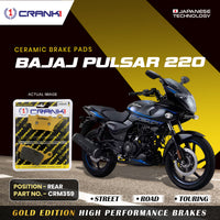 Ceramic Brake Pads For Bajaj Pulsar 220 - Rear - CRM359 - 1 Set