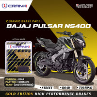 Ceramic Brake Pads For Bajaj Pulsar NS400 (2024 Onwards) - Rear - CRM4174 - 1 Set