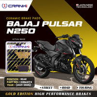 Ceramic Brake Pads For Bajaj Pulsar N250 (2021-2025) - Rear - CRM4174 - 1 Set