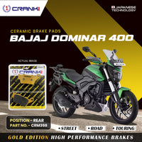 Ceramic Brake Pads For Bajaj Dominar 400 - Rear - CRM359 - 1 Set