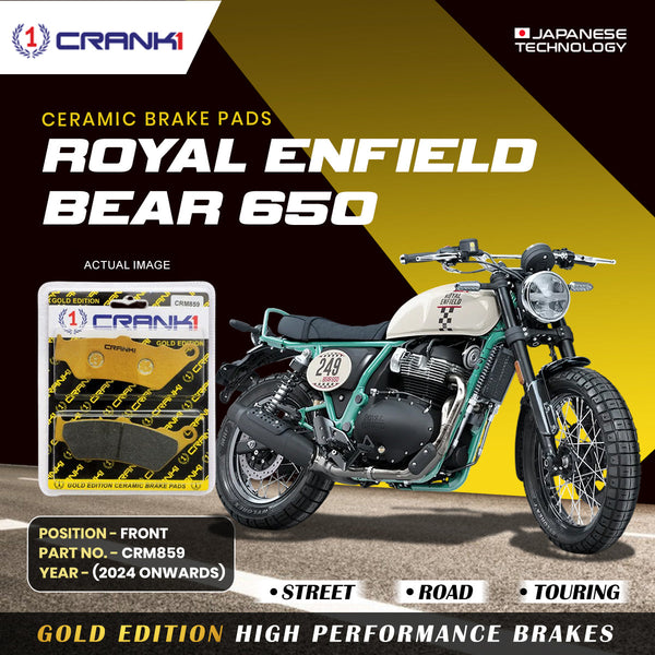 Ceramic Brake Pads For Royal Enfield Bear 650 (2024 Onwards) - Front - CRM859 - 1 Set
