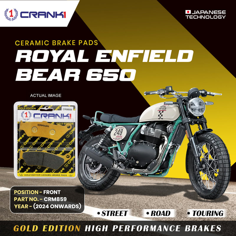 Ceramic Brake Pads For Royal Enfield Bear 650 (2024 Onwards) - Front - CRM859 - 1 Set