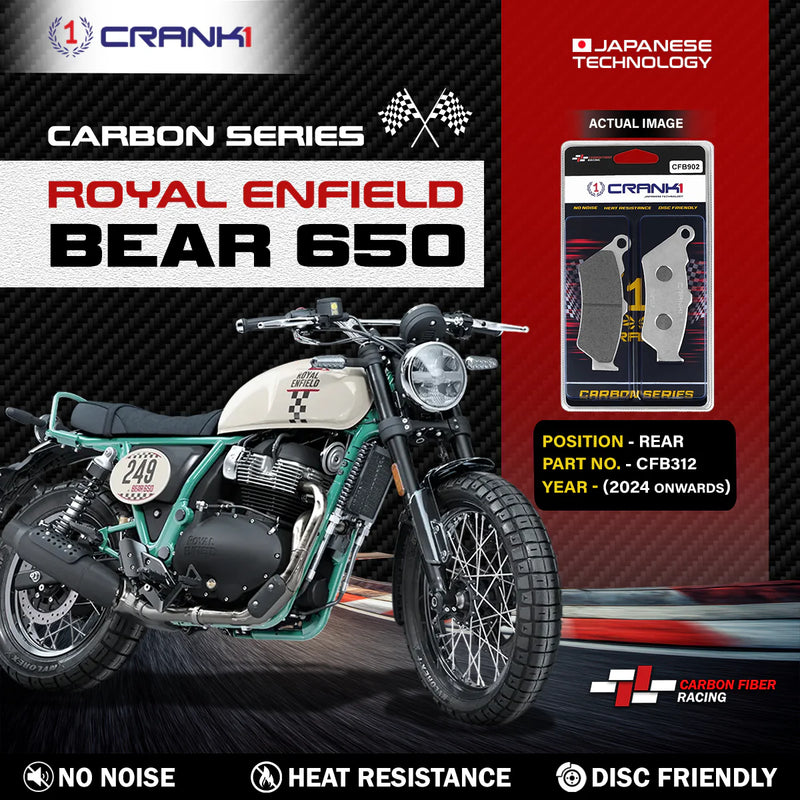Carbon Brake Pads For Royal Enfield Bear 650 (2024 Onwards) - Front - CFB902 - 1 Set