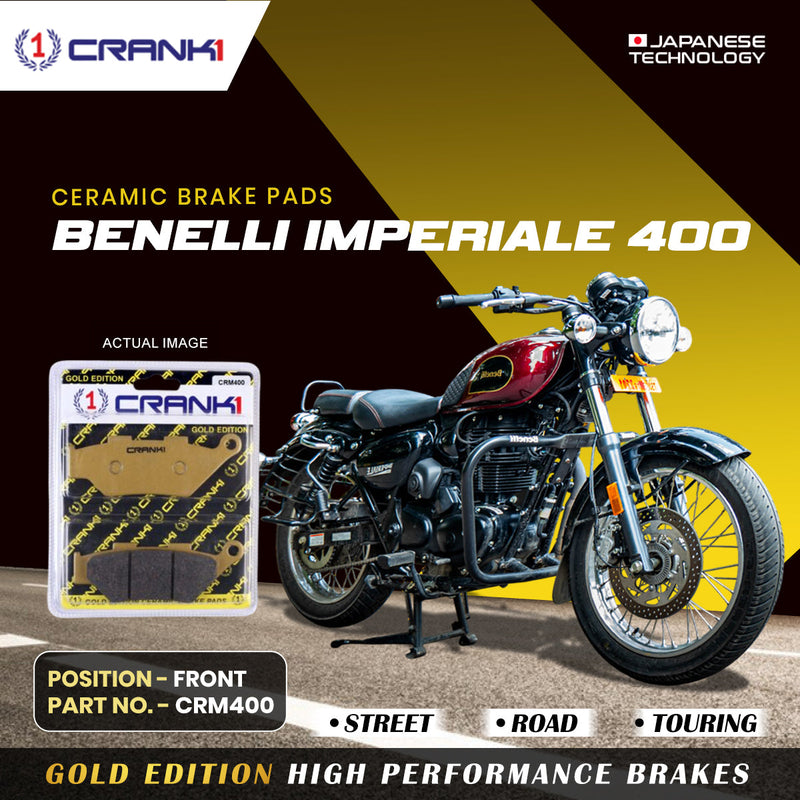 Ceramic Brake Pads For Benelli Imperiale 400 - Front - CRM400 - 1 Set