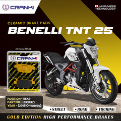 Ceramic Brake Pads For Benelli TNT 25 (2015 Onwards) - Rear - CRM371 - 1 Set