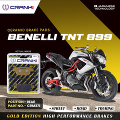 Ceramic Brake Pads For Benelli TNT 899 - Rear - CRM371 - 1 Set