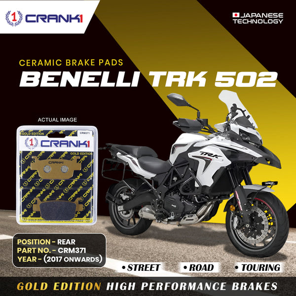 Ceramic Brake Pads For Benelli TRK 502 (2017 Onwards) - Rear - CRM371 - 1 Set