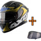 APEX CHROMTECH BLACK BLUE free smoke visor