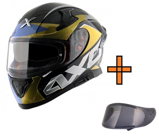 APEX CHROMTECH BLACK BLUE free smoke visor