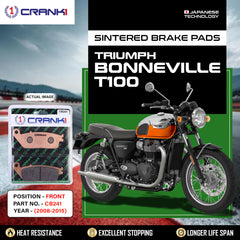 Sintered Brake Pads For Triumph Bonneville T100 (2008-2015) - Front - CB241 - 2 Sets Required