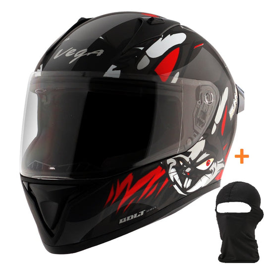 Bolt Bunny Black Red Helmet free balaclava mask