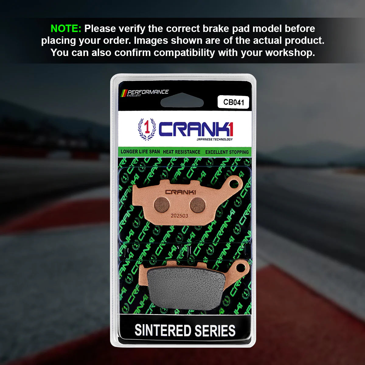 Sintered Brake Pads For TVS Apache RTX 300 (2025 Onwards) - Rear - CB041 - 1 Set