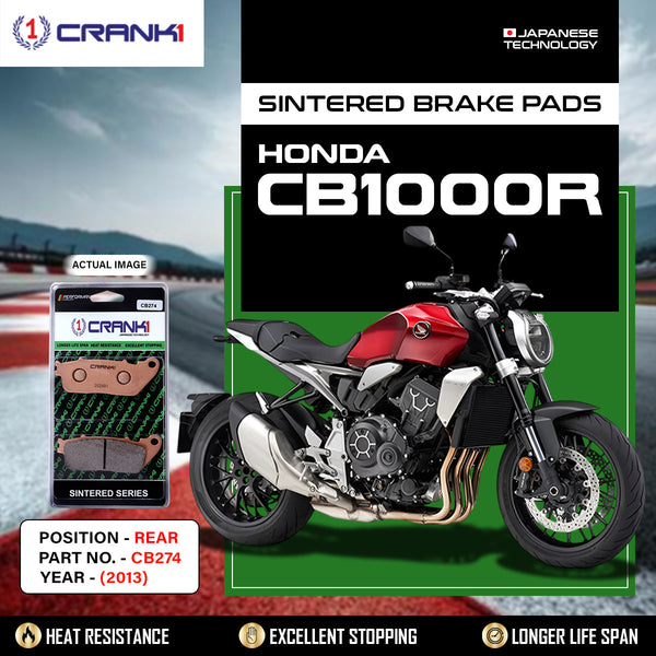 Sintered Brake Pads For Honda CB1000R (2013) - Rear - CB274 - 1 Set