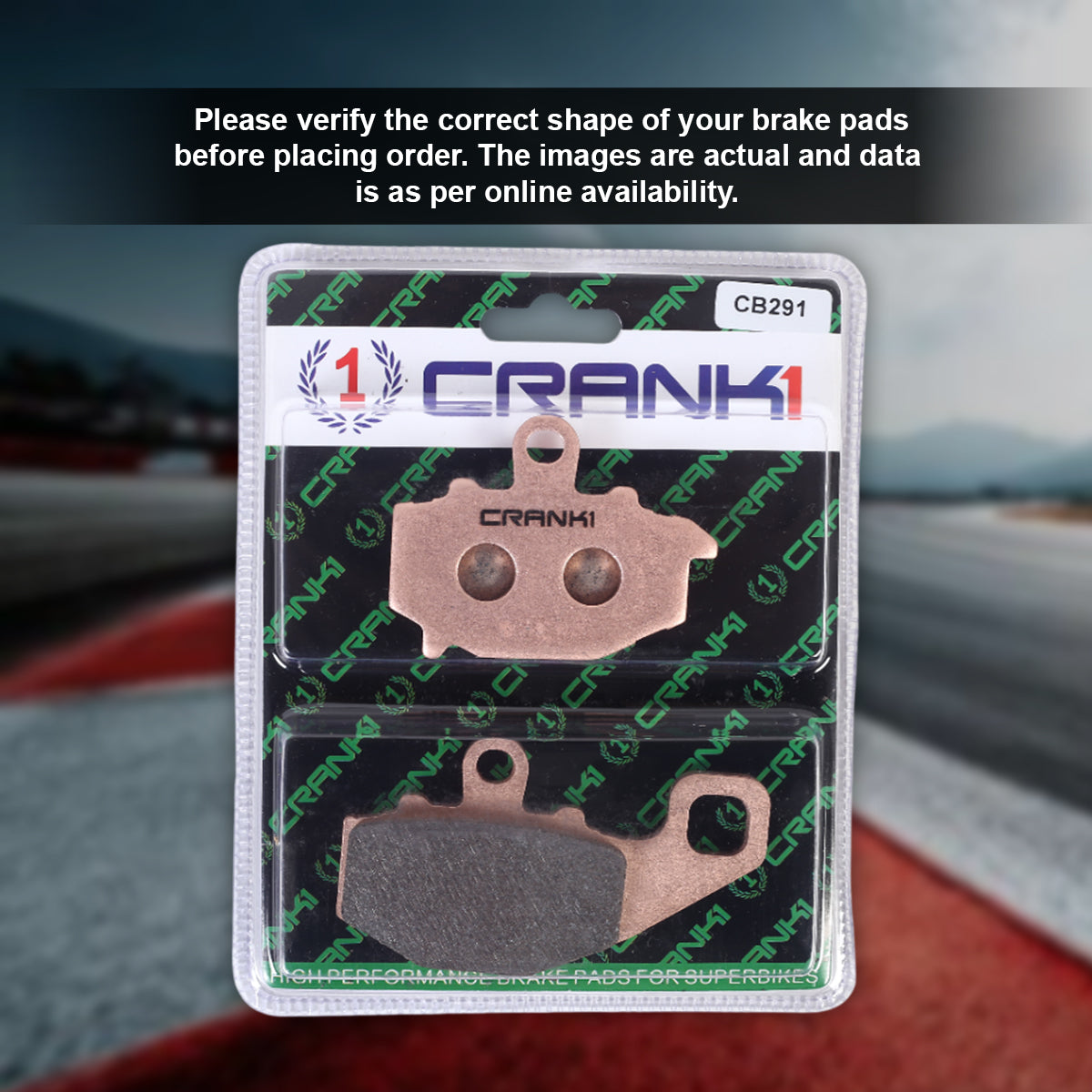 Sintered Brake Pads For Kawasaki ER-6n (2012-2016) - Rear - CB291 - 1 Set