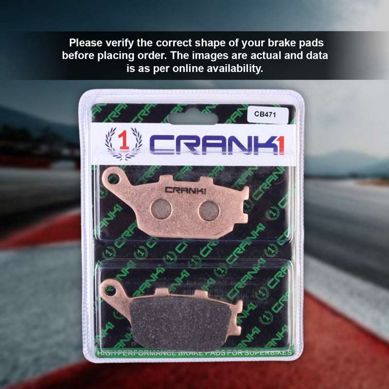 Sintered Brake Pads For Yamaha MT-09 (2017-2020) - Rear - CB471 - 1 Set