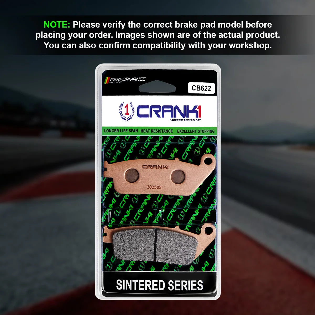 Sintered Brake Pads For Suzuki V-Strom 800DE (2024 Onwards) - Front - CB622 - 2 Sets | High Performance | Superior Stopping Power | Heat Resistant | Long Life