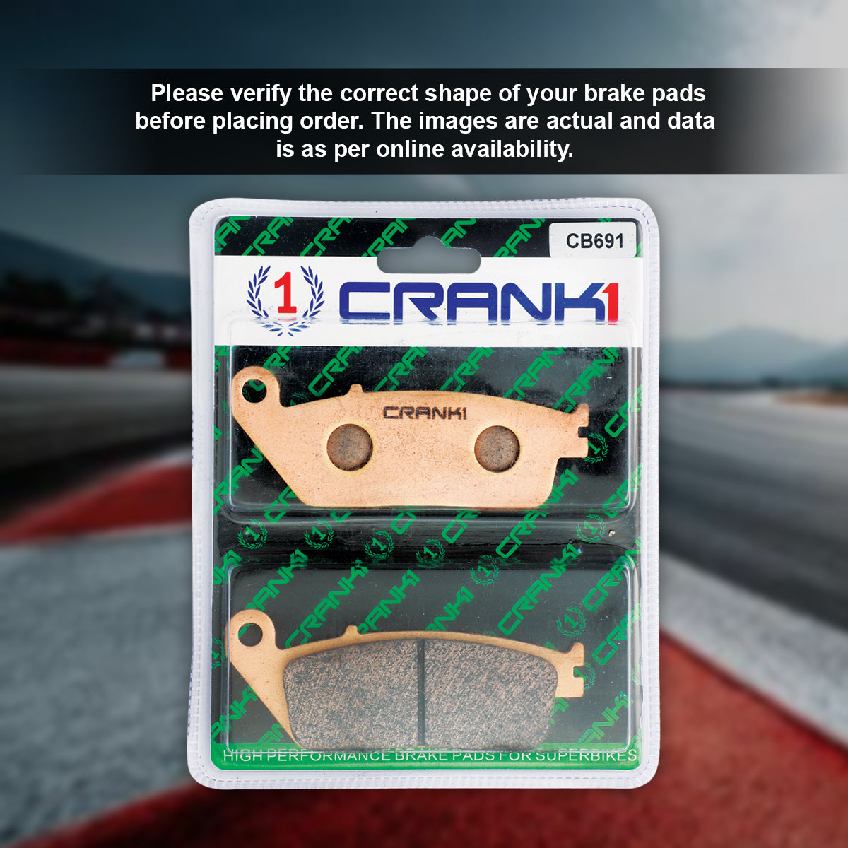 Sintered Brake Pads For Honda NX500 (2023 Onwards) - Front - CB691 - 1 Set