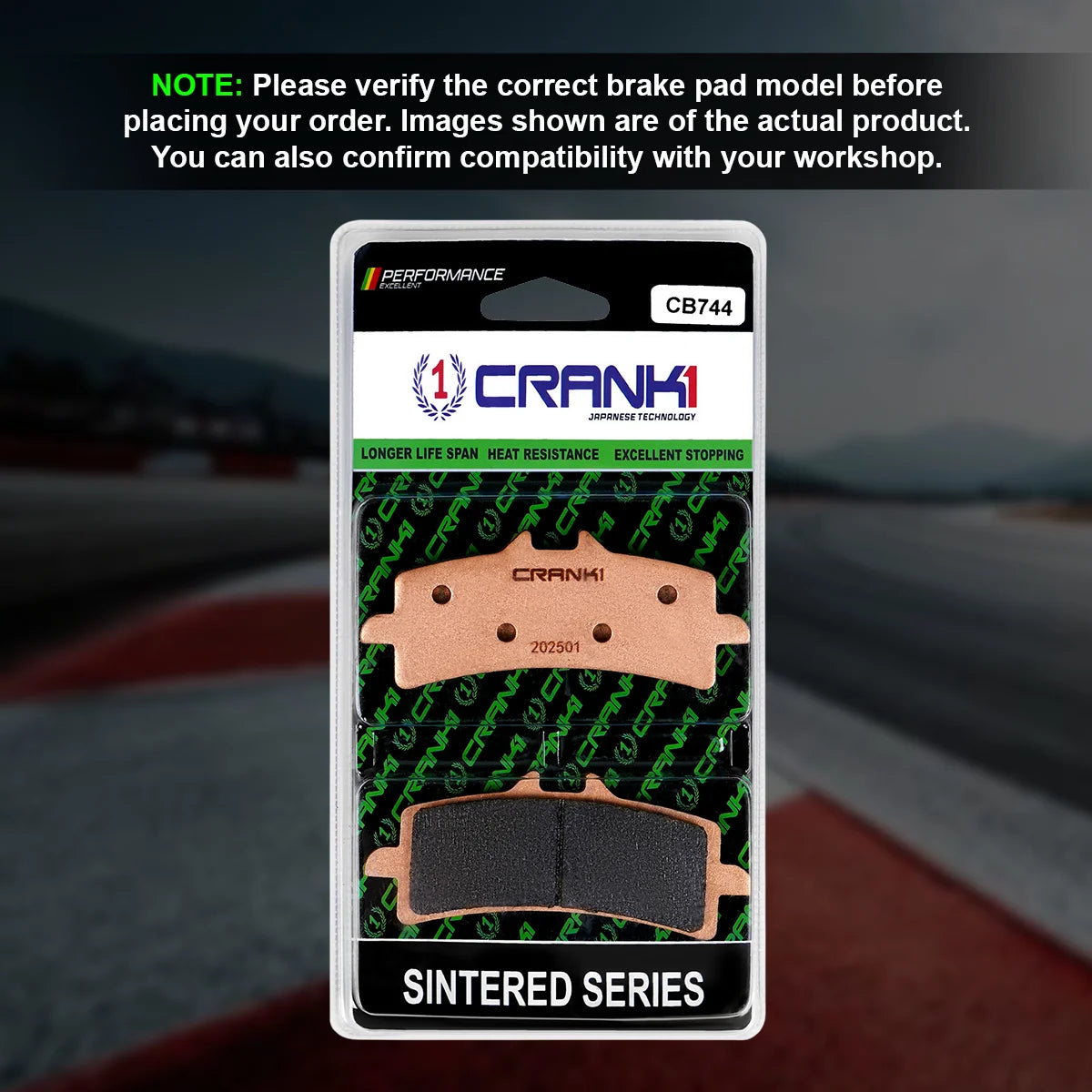 Sintered Brake Pads For Triumph Street Triple 765 RS (2018-2023) - Front - CB744 - 2 Sets | High Performance | Superior Stopping Power | Heat Resistant | Long Life
