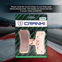 Sintered Brake Pads For Harley Davidson Dyna Fat Bob (2008-2017) - Front - CB754 - 2 Sets