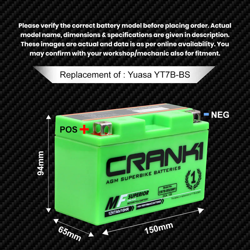Battery For Triumph Tiger 900 Rally Pro (2024 Onwards) - CB12A-BS - Factory Activated