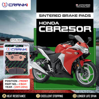 Sintered Brake Pads For Honda CBR250R (2011-2014) - Front - CB241 - 1 Set
