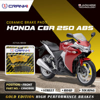 Ceramic Brake Pads For Honda CBR 250 ABS - Front - CRM2809