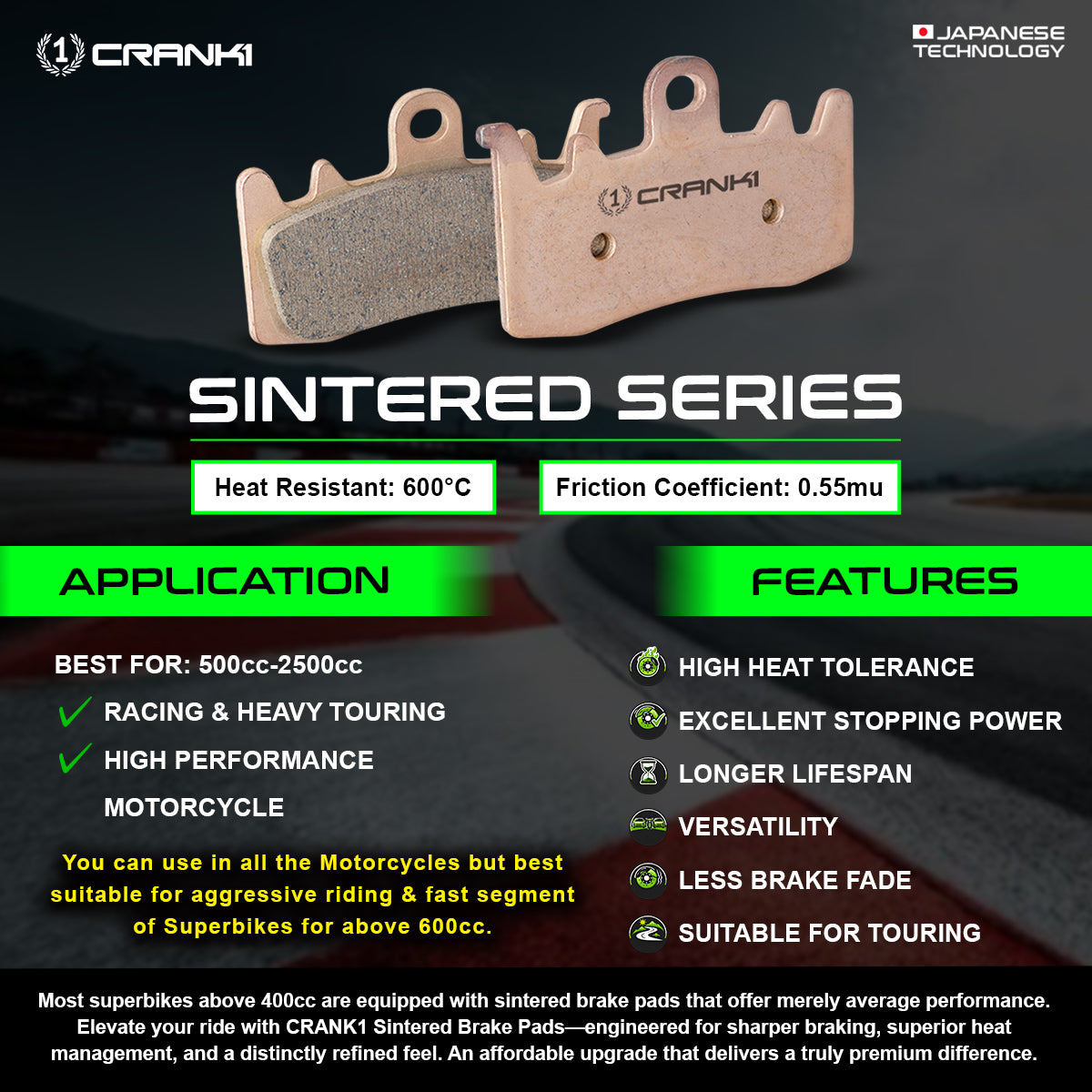 Sintered Brake Pads For Ducati Streetfighter V4S - Front - CB744 - 2 Sets
