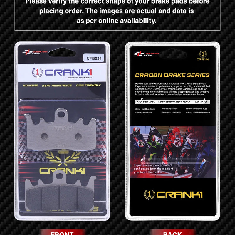 Carbon Brake Pads For Ducati Scrambler Full Throttle 800 (2023 Onwards) - Front - CFB036 - 2 Sets
