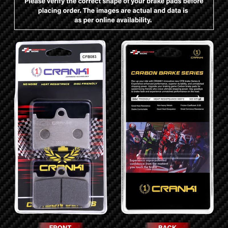 Carbon Brake Pads For Yamaha YZF-R6 (2004-2018) - Front - CFB083 - 2 Sets