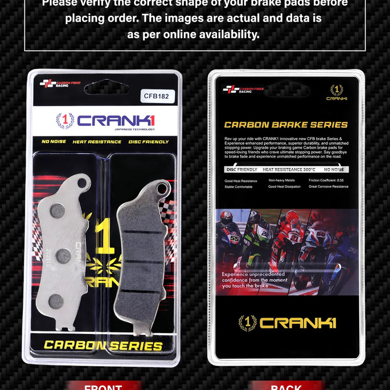 Carbon Brake Pads For Kawasaki Vulcan S (2015 Onwards) - Front - CFB182 - 1 Set