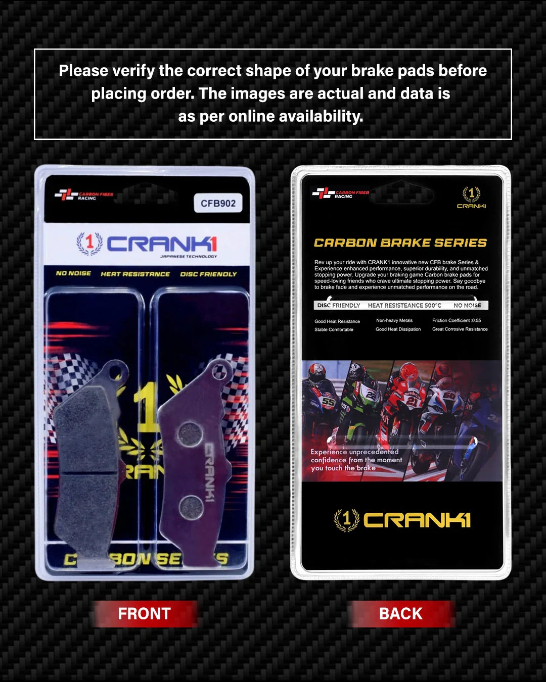 Carbon Brake Pads For KTM 250 Adventure (2025) - Front - CFB902