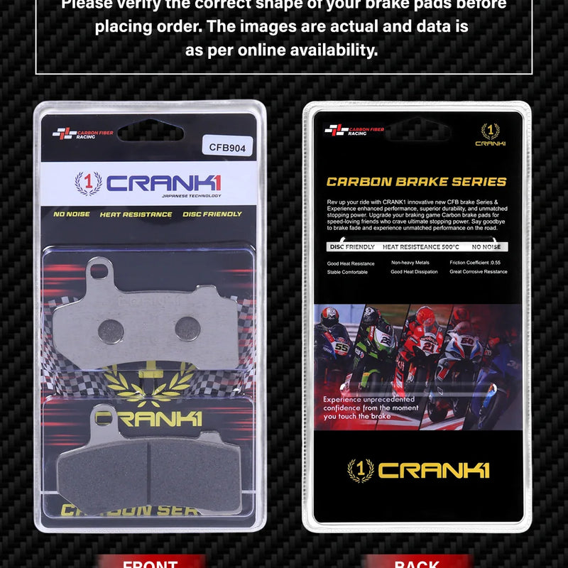 Carbon Brake Pads For Harley Davidson CVO Street Glide (2017 Onwards) - Rear - CFB904 - 1 Set