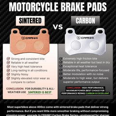 Carbon Brake Pads For Royal Enfield Continental GT 535 (2013-2018) - Rear - CFB312 - 1 Set