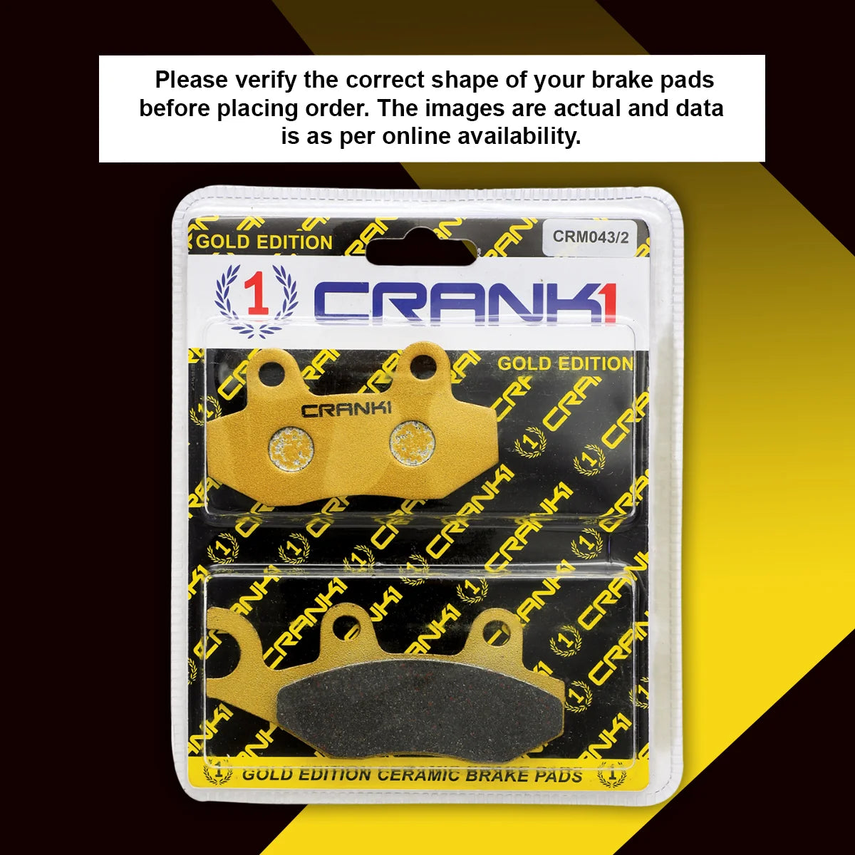 Ceramic Brake Pads For Kawasaki KLX230 (2025 Onwards) - Rear - CRM043/2 - 1 Set