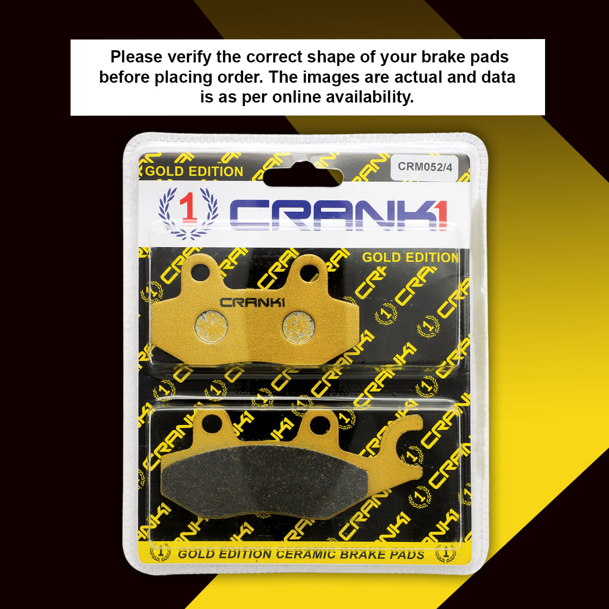 Ceramic Brake Pads For TVS Ronin (2025) - Front - CRM052/4 - 1 Set