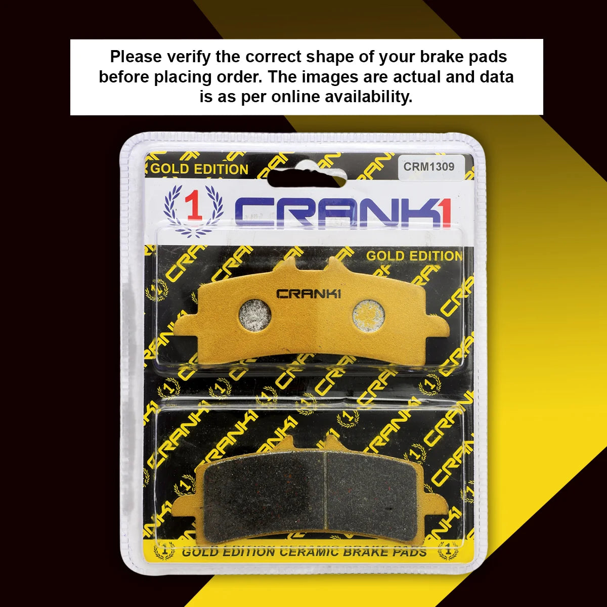 Ceramic Brake Pads For Triumph Street Triple 765 RS (2018-2023) - Front - CRM1309 - 2 Sets | Smooth Braking | Heat Resistant | Long Life | Disc Friendly