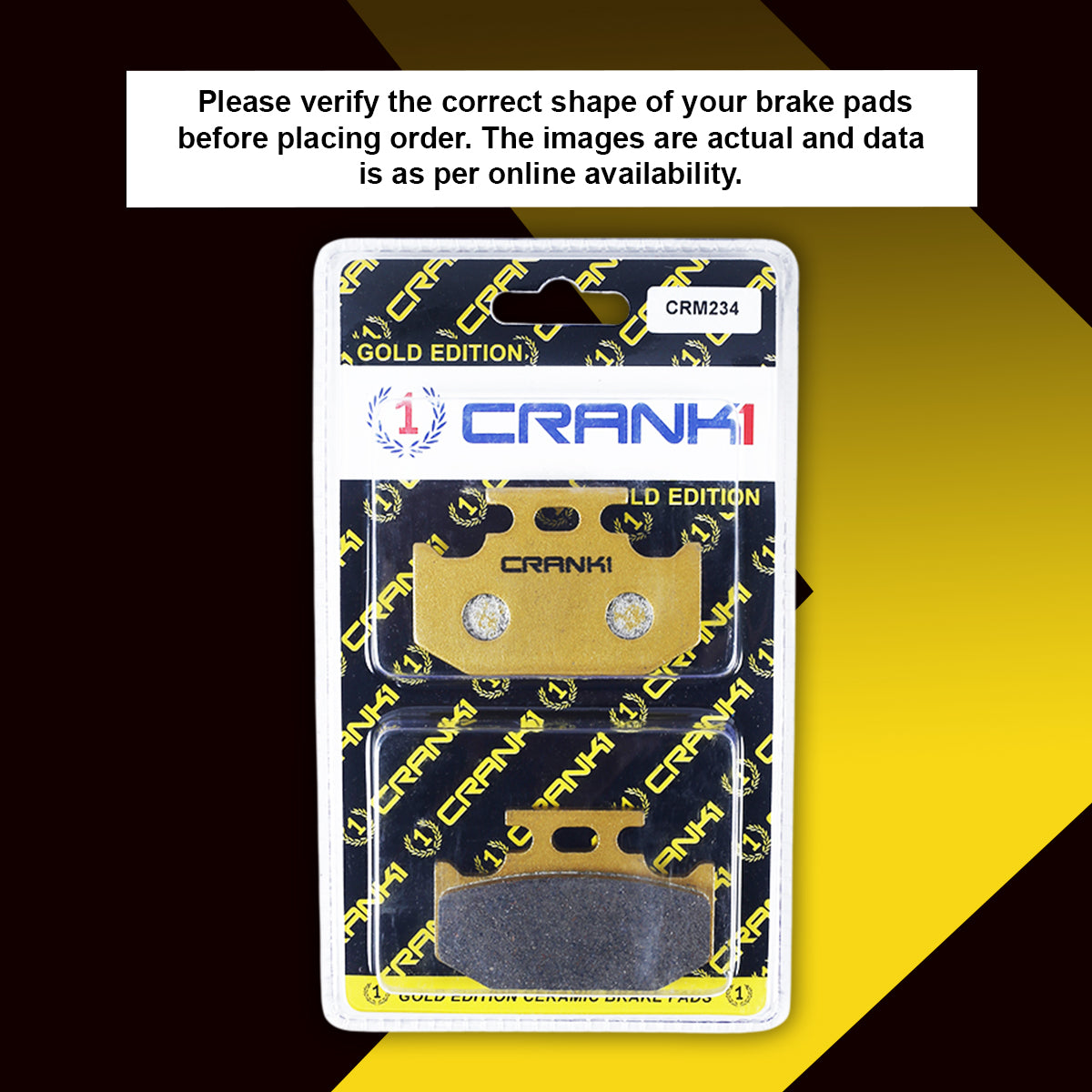 Ceramic Brake Pads For Yamaha FZ25 - Rear - CRM234 - 1 Set