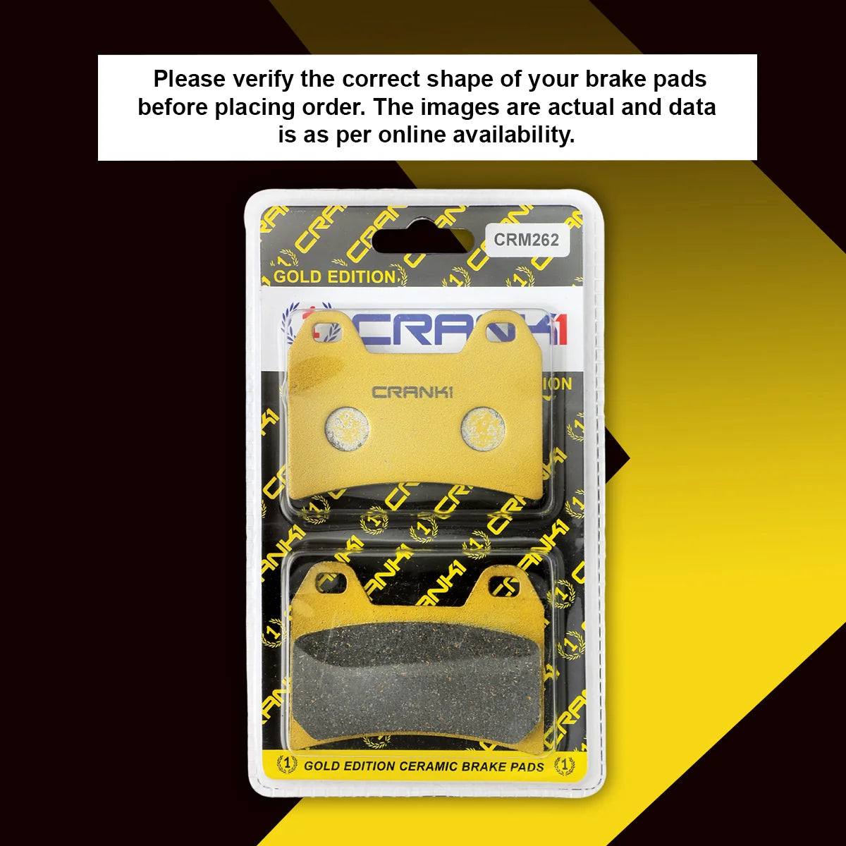 Ceramic Brake Pads For Zontes 350T Adventure (2023 Onwards) - Front - CRM262 - 1 Set