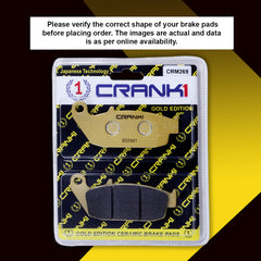 Ceramic Brake Pads For TVS Apache RTR 160 4V - Rear - CRM269 - 1 Set