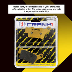 Ceramic Brake Pads For Bajaj Pulsar AS200 BS3 + BS4 - Rear - CRM359 - 1 Set