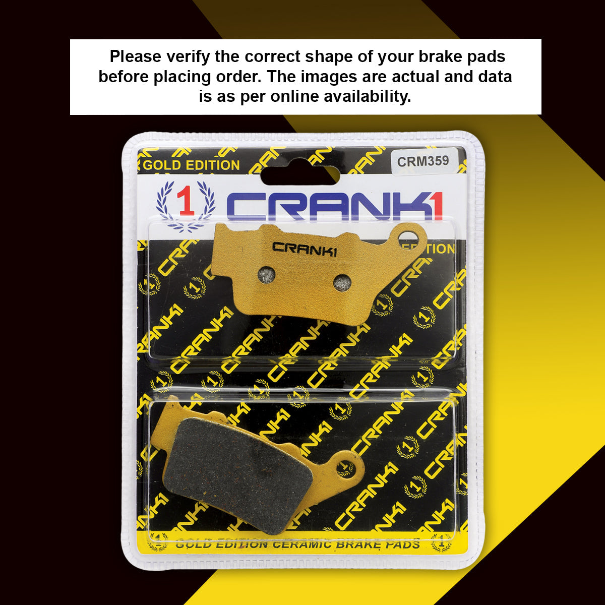 Ceramic Brake Pads For Royal Enfield Continental GT 650 - Rear - CRM359 - 1 Set