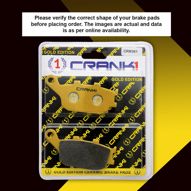 Ceramic Brake Pads For Yamaha YZF-R6 (2004-2016) - Rear - CRM361 - 1 Set