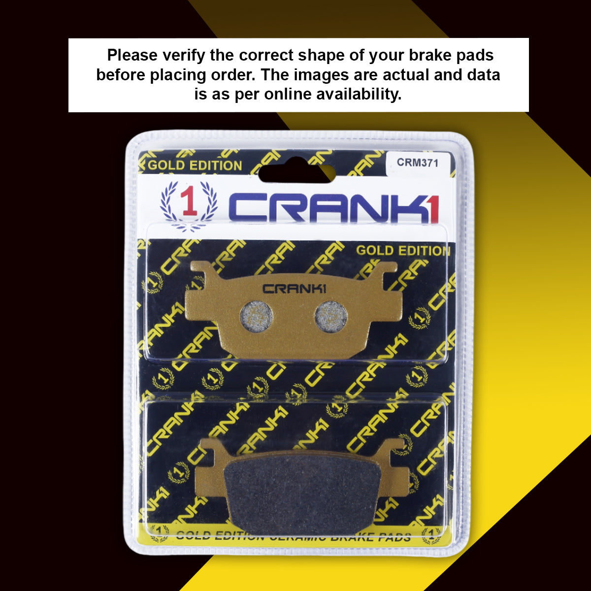 Ceramic Brake Pads For Benelli TNT 25 (2015 Onwards) - Rear - CRM371 - 1 Set
