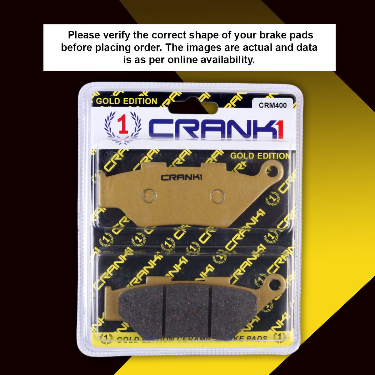 Ceramic Brake Pads For Benelli Imperiale 400 - Front - CRM400 - 1 Set