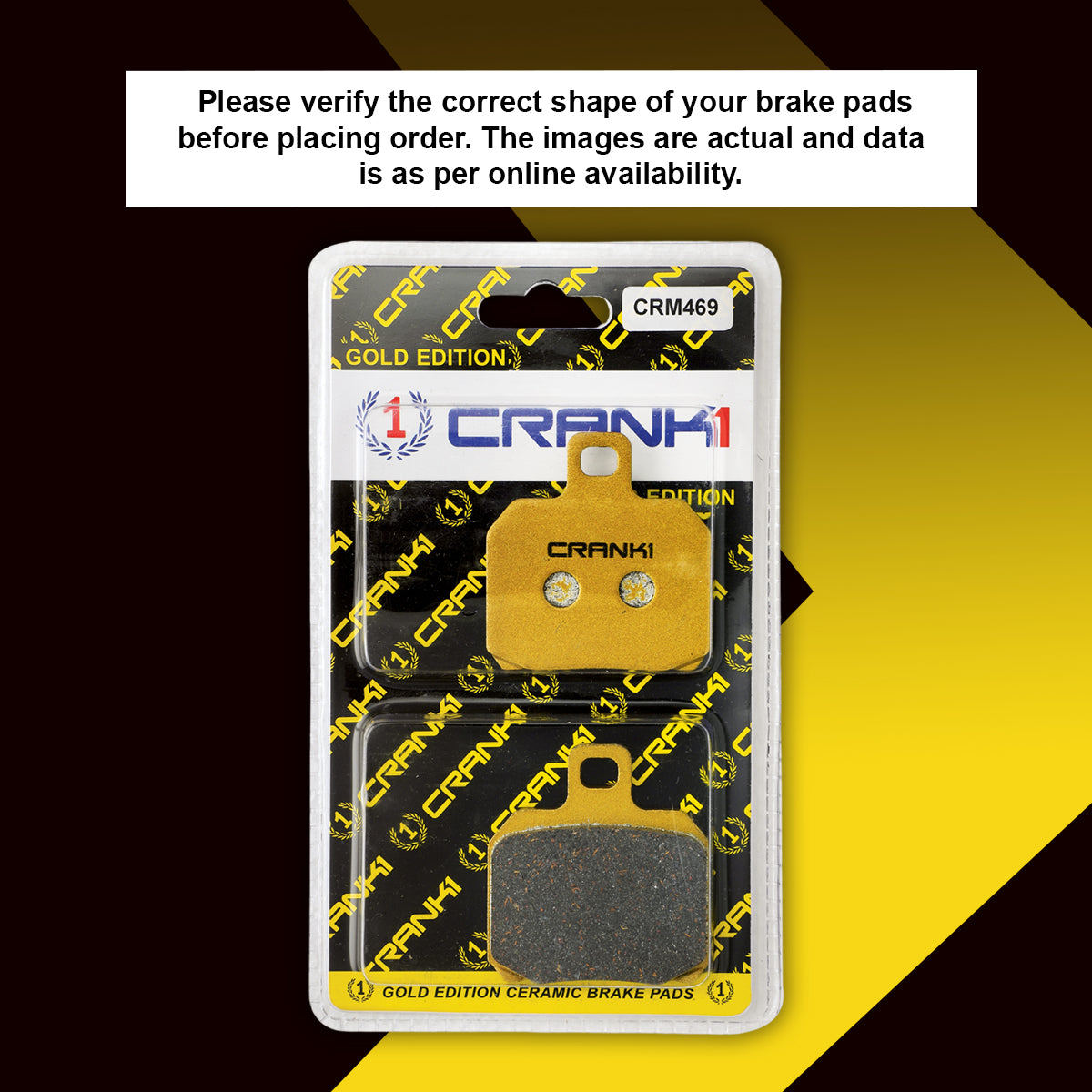 Ceramic Brake Pads For Benelli TNT 600i - Rear - CRM469 - 1 Set