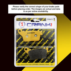 Ceramic Brake Pads For Yamaha YZF-R1 (2015-2020) - Rear - CRM471 - 1 Set