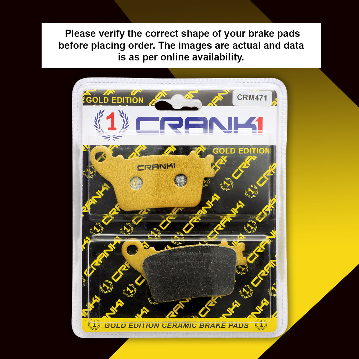 Ceramic Brake Pads For Yamaha YZF-R1 (2015-2020) - Rear - CRM471 - 1 Set