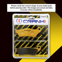 Ceramic Brake Pads For Bajaj Pulsar N160 (2022-2025) - Front - CRM479 - 1 Set
